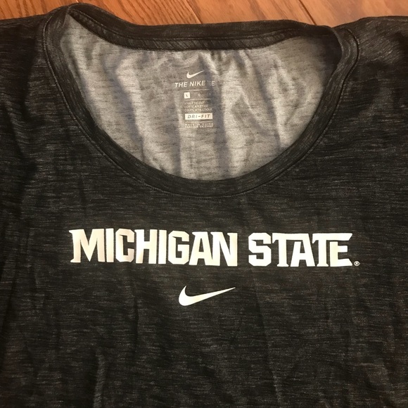 Grey Michigan State long sleeve dri fit t shirt - Picture 4 of 5